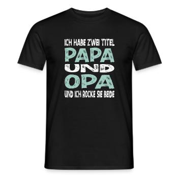 Ich habe zwei Titel - Männer T-Shirt - Schwarz - Vorne - AI Model Male 178 light (178cm)