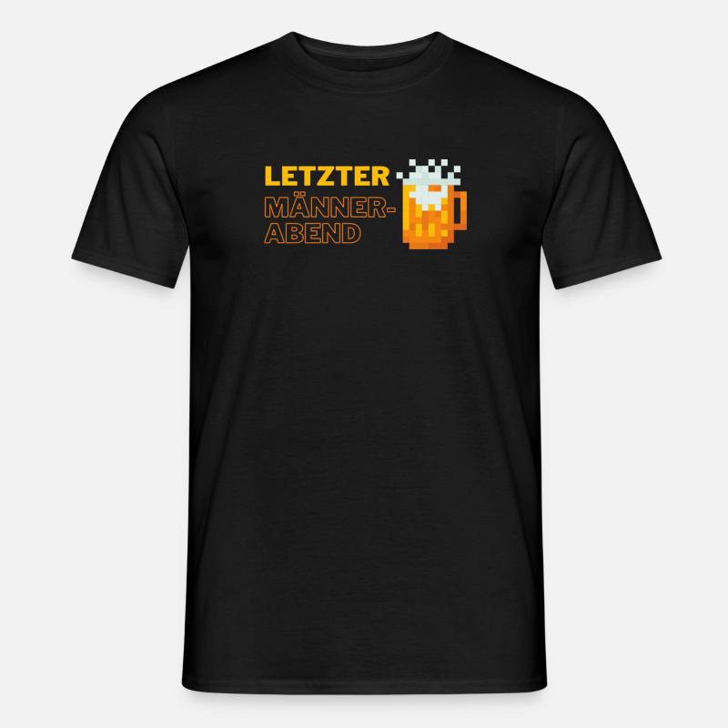 Letzter Männerabend pixel - Männer T-Shirt - Schwarz