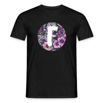 Buchstabe F - Männer T-Shirt - Schwarz - Vorne - AI Model Male 178 light (178cm)