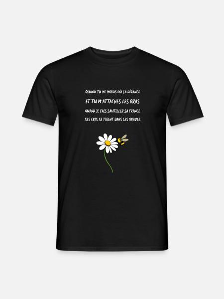 MARGAÏA - Dis-moi - T-shirt homme - noir