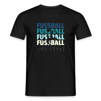 Fußball - Männer T-Shirt - Schwarz - Vorne - AI Model Male 178 light (178cm)