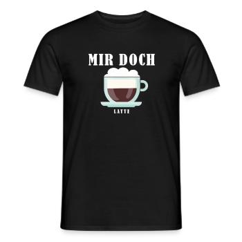 "Mir doch Latte" lustiges Wortspiel für Latte Fans - Männer T-Shirt - Schwarz - Vorne - AI Model Male 178 light (178cm)