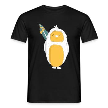Yeti mit Tannenbaum - Männer T-Shirt - Schwarz - Vorne - AI Model Male 178 light (178cm)
