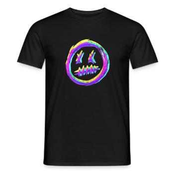Crazy smiley face - Pépin RVB - T-shirt homme - noir - Devant - AI Model Male 178 light (178cm)