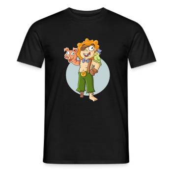 Pig-Hand 2 - Männer T-Shirt - Schwarz - Vorne - AI Model Male 178 light (178cm)
