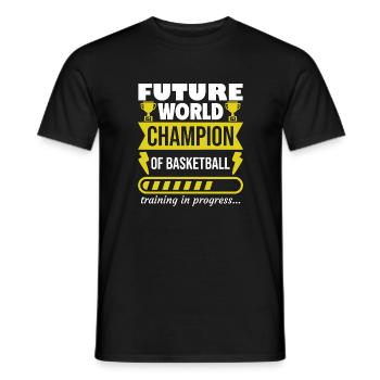 Champion du Monde de Basketball - Sports, Cadeau - T-shirt homme - noir - Devant - AI Model Male 178 light (178cm)
