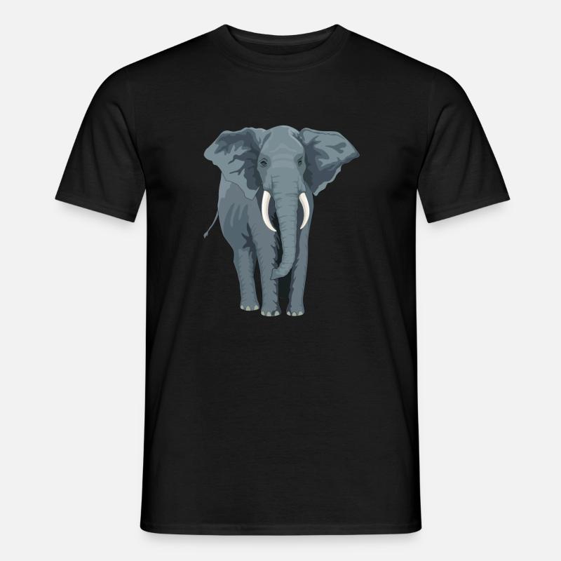 Elefant - Männer T-Shirt - Schwarz