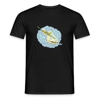 Airplane airplane pilots motive hobby pilots - Men's T-Shirt - black - Front - AI Model Male 178 light (178cm)
