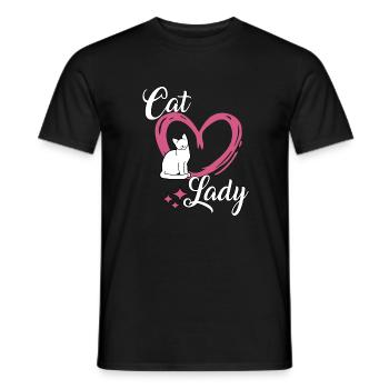 Niedliches Katzen Spruch Outfit Cat Lady Katzen - Männer T-Shirt - Schwarz - Vorne - AI Model Male 178 light (178cm)
