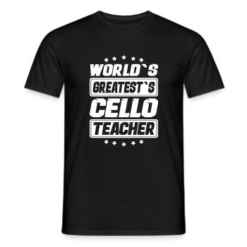 Cello Lehrer Teacher Cellolehrer Violinlehrer - Männer T-Shirt - Schwarz - Vorne - AI Model Male 178 light (178cm)