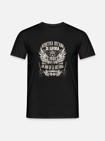 músico cumpleaños guitarrista rockero nacido en - Männer T-Shirt - Schwarz