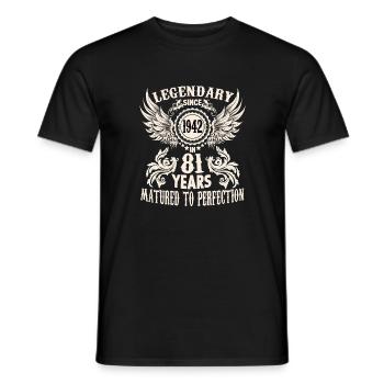 81 ans anniversaire Paroles honorifiques du berceau - T-shirt homme - noir - Devant - AI Model Male 178 light (178cm)