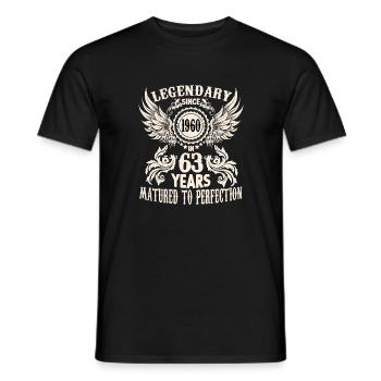 Legendary since 1960 birthday 63 year old legend - Männer T-Shirt - Schwarz - Vorne - AI Model Male 178 light (178cm)