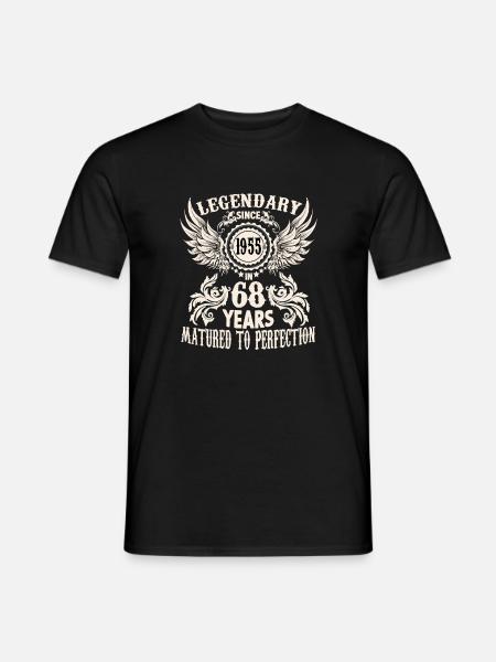 Légende 68 ans chemise d’anniversaire dictons hommes - T-shirt homme - noir