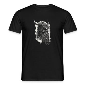 Viking païen Guerrier nordique Viking - T-shirt homme - noir - Devant - AI Model Male 178 light (178cm)