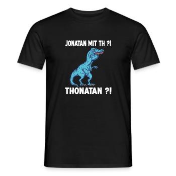 Jonathan T-Rex Dinosaurier Meme Dino Trex Namens - Männer T-Shirt - Schwarz - Vorne - AI Model Male 178 light (178cm)