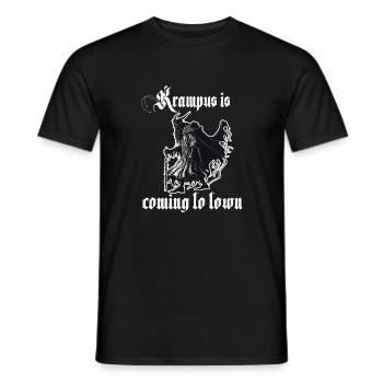 Horror Krampus T-Shirt Evil Christmas Custom. - Men's T-Shirt - black - Front - AI Model Male 178 light (178cm)