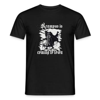Horror Krampus T-Shirt dunkle Seite der Weihnacht - Männer T-Shirt - Schwarz - Vorne - AI Model Male 178 light (178cm)