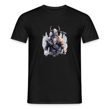 Wikinger Schlachtruf Nordisches Wikinger - Männer T-Shirt - Schwarz - Vorne - AI Model Male 178 light (178cm)