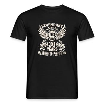 Birthday shirt for 30 year old legend honorary day - Männer T-Shirt - Schwarz - Vorne - AI Model Male 178 light (178cm)