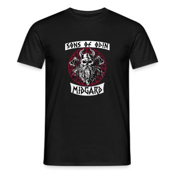 Walhalla Krieger Geschenk für echte Wikinger-Fans - Männer T-Shirt - Schwarz - Vorne - AI Model Male 178 light (178cm)