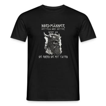 Wikinger Motiv für Heiden und Fans der Nordmänner - Männer T-Shirt - Schwarz - Vorne - AI Model Male 178 light (178cm)