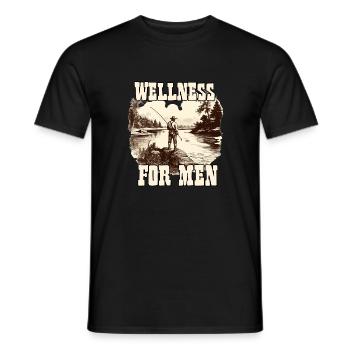 Angler gifts fishing t-shirt for hobby fishermen - Men's T-Shirt - black - Front - AI Model Male 178 light (178cm)