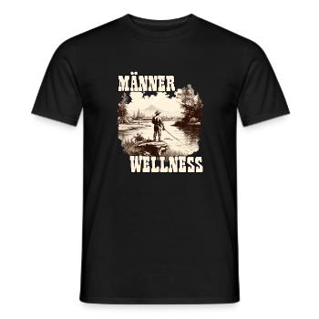 Männer Wellness Angelausflug Angler Geschenk - Männer T-Shirt - Schwarz - Vorne - AI Model Male 178 light (178cm)