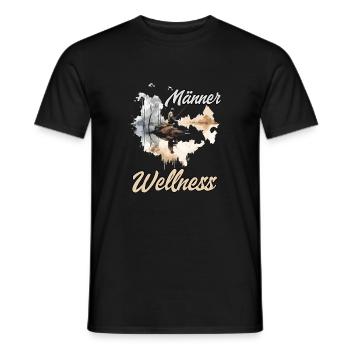 Männer Wellness Angler Geschenk Angler Herren - Männer T-Shirt - Schwarz - Vorne - AI Model Male 178 light (178cm)