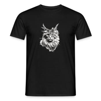 Maine coon cats fans gift for cat owners - Men's T-Shirt - black - Front - AI Model Male 178 light (178cm)