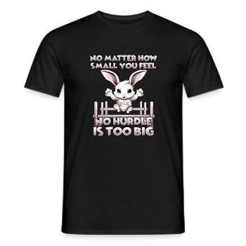 Kaninhop adventure: agility for your rabbit - Men's T-Shirt - black - Front - AI Model Male 178 light (178cm)