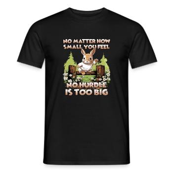 Motif de lapin Kaninhop pour gardien de lapin - T-shirt homme - noir - Devant - AI Model Male 178 light (178cm)
