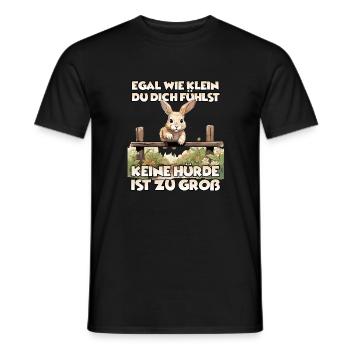 Kaninhop Liebe: Trainiere mit Herz für deine Hasen - Männer T-Shirt - Schwarz - Vorne - AI Model Male 178 light (178cm)