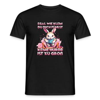 Kaninhop Hase Motiv für Kaninchenhalter Kaninhop - Männer T-Shirt - Schwarz - Vorne - AI Model Male 178 light (178cm)