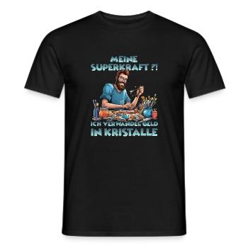 Sparkling Creations Kristallzüchter Geschenk - Männer T-Shirt - Schwarz - Vorne - AI Model Male 178 light (178cm)