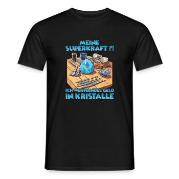 Sparkling Creations Kristallzüchter Geschenk - Männer T-Shirt - Schwarz - Vorne - AI Model Male 178 light (178cm)