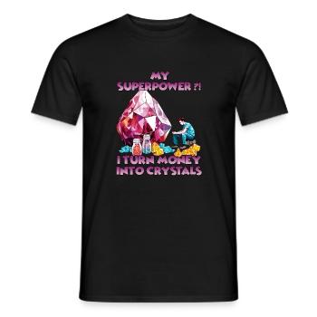 Crystal adventure for explorers and crystal - Men's T-Shirt - black - Front - AI Model Male 178 light (178cm)