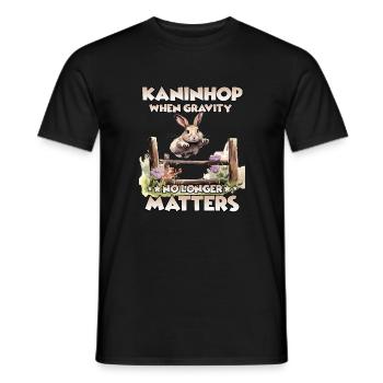 JumpJoy Kaninhop training for your rabbit - Men's T-Shirt - black - Front - AI Model Male 178 light (178cm)