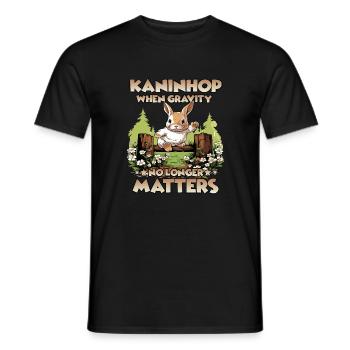 HappyHop training and joy for kaninhop fans - Men's T-Shirt - black - Front - AI Model Male 178 light (178cm)