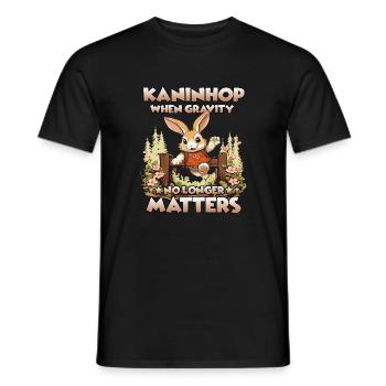 JumpingJoy Train with joy Kaninhop - Men's T-Shirt - black - Front - AI Model Male 178 light (178cm)