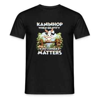 JoyfulHops Joy of jumping with these rabbit hops - Men's T-Shirt - black - Front - AI Model Male 178 light (178cm)