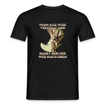 Bergabenteuer Toprope Klettern für Bergsteiger - Männer T-Shirt - Schwarz - Vorne - AI Model Male 178 light (178cm)