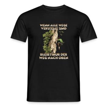Toprope Klettern Bergsport für Toprope Kletterer - Männer T-Shirt - Schwarz - Vorne - AI Model Male 178 light (178cm)