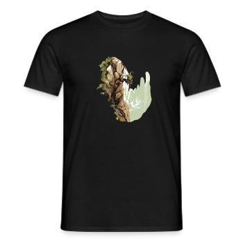 L’art de l’escalade en moulinette - T-shirt homme - noir - Devant - AI Model Male 178 light (178cm)