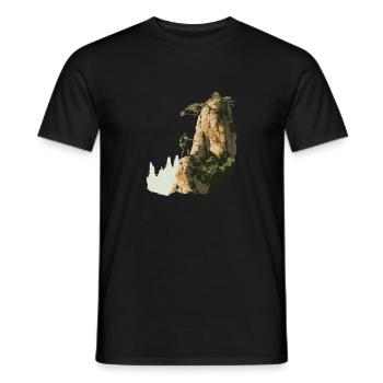 Alpinisme Amateurs d’escalade en moulinette Alpinistes - T-shirt homme - noir - Devant - AI Model Male 178 light (178cm)
