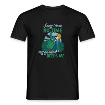 Funny amateur gardener outfit funny gardener - Men's T-Shirt - black - Front - AI Model Male 178 light (178cm)