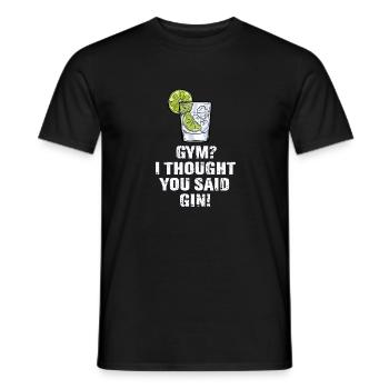 Gin binge drinking sayings celebration gin fan - T-shirt homme - noir - Devant - AI Model Male 178 light (178cm)