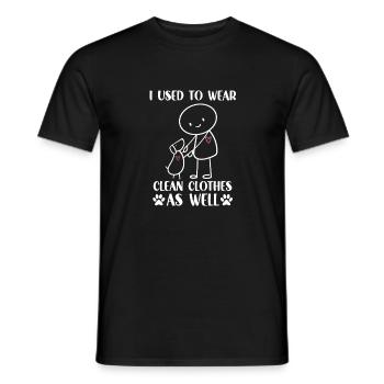 Walki shirt for dog owner dogs outdoor dog - Men's T-Shirt - black - Front - AI Model Male 178 light (178cm)