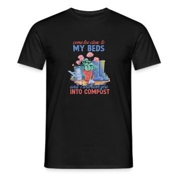 Je ferai de toi le jardinier du compost en disant - T-shirt homme - noir - Devant - AI Model Male 178 light (178cm)