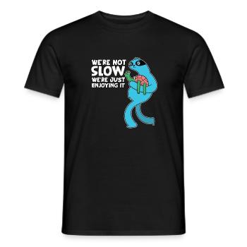 Funny endurance sports jogging fitness runner - T-shirt homme - noir - Devant - AI Model Male 178 light (178cm)